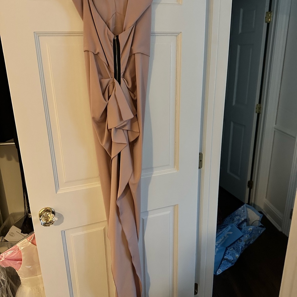 Nicole Bakti One Shoulder Dress in Blush